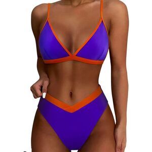 NEW SUUKSESS Triangle High Cut Bikini Set M 8/10